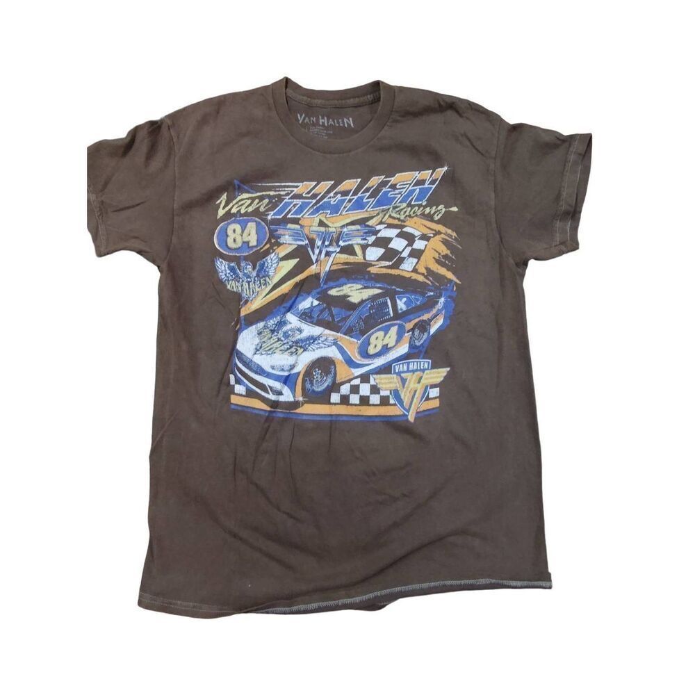 VAN HALEN  BAND TEE SHORT SLEEVE BROWN SMALL